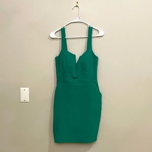 Green cocktail dress, perfect for evening events